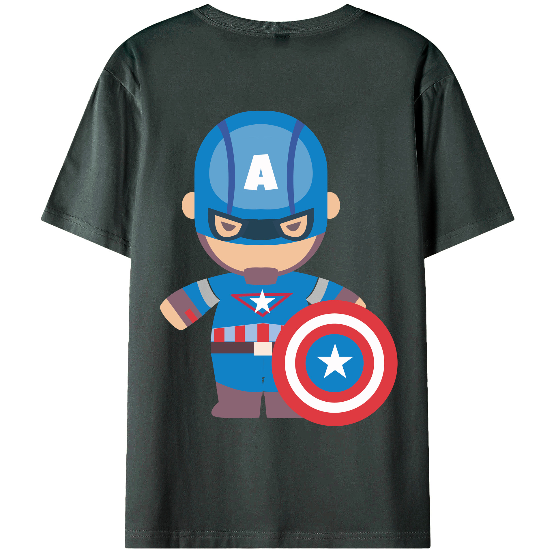 （画像用） アベンジャーズ The Avengers 綿100％ メンズ半袖Tシャツ（バックプリント） 通気性
